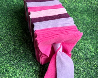 Pink and Purple Fleece Snuffle Roll Dog Toy | Slow Feeder | Canine Enrichment Toy | 5 Lengths and Custom Colours | Optional Tug Ends
