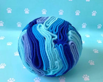 Ocean Blues Snuffle Ball | Pet Enrichment Toy & Slow Feeder | Sizes S-XL