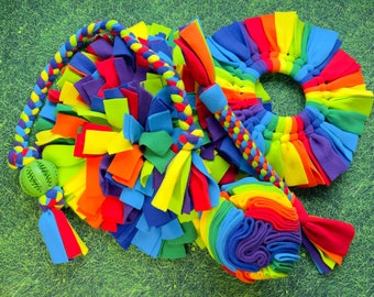 Puppy Enrichment Complete Bundle | Puppy training starter pack | Snuffle ball/Tug Toy/Snuffle Mat/Frisbee | Custom Colour