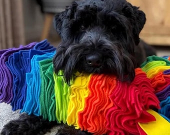 Fleece Snuffle Roll Enrichment Dog Toy | Slow Feeder | Canine Enrichment | 5 Lengths and Custom Colours