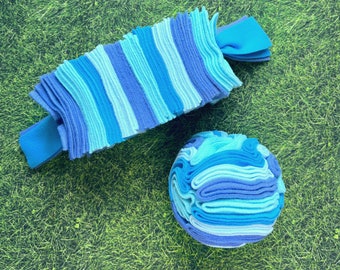 Blue Snuffle Ball & Snuffle Roll Enrichment Dog Toy Set | Sizes S-XL