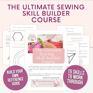 Sewing Practice Sheets: Skill Builder Course (PDF Pattern)