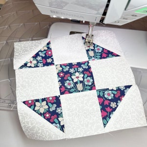 Beginner quilt pattern PDF, beginner quilt pattern, Shoofly quilt block, quilt pattern, beginner patchwork block pattern, patchwork block