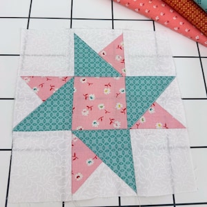 Star Quilt Block-Muster, Quilt-Muster, Anfänger-Quilt-Muster, Stern-Quilt-Block, Anfänger-Patchwork-Block-Muster, Patchwork-Block