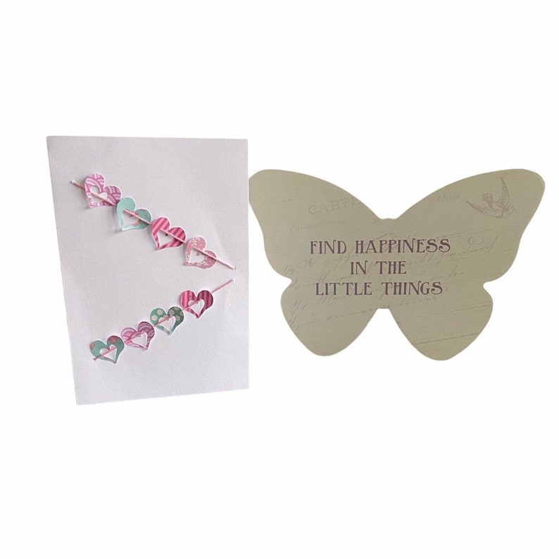 card making kit DIY card Heart bunting