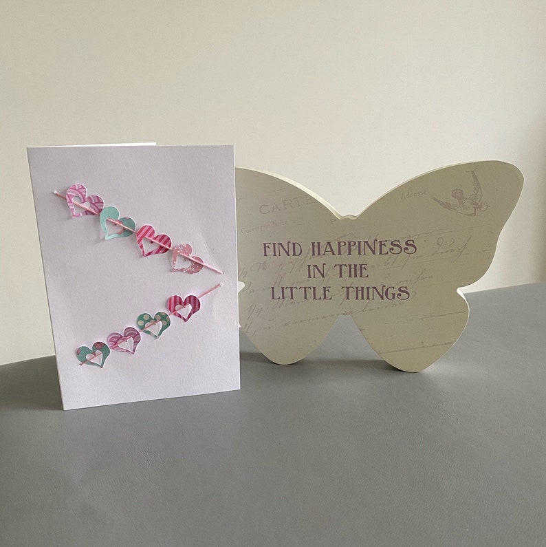 card making kit DIY card Heart bunting