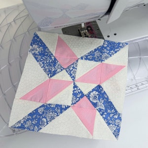 Quiltmuster für Anfänger, Quiltblock Muster, Stern Quilt Block, Quilten lernen, Anfänger Patchwork Blockmuster, Patchwork Quilt