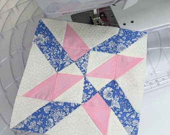 Quilt patterns for beginners, quilt block pattern, star quilt block, learn to quilt, beginner patchwork block pattern, patchwork quilt
