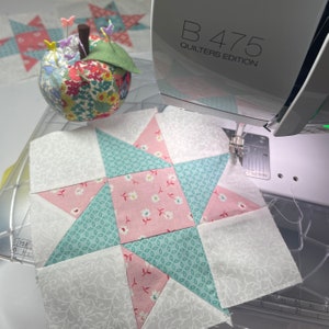 Downloadable step by step beginner friendly instructions of how to sew the Star of Hope quilt block.