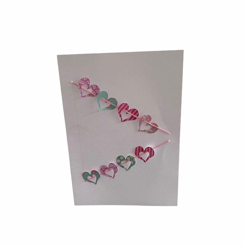 card making kit DIY card Heart bunting