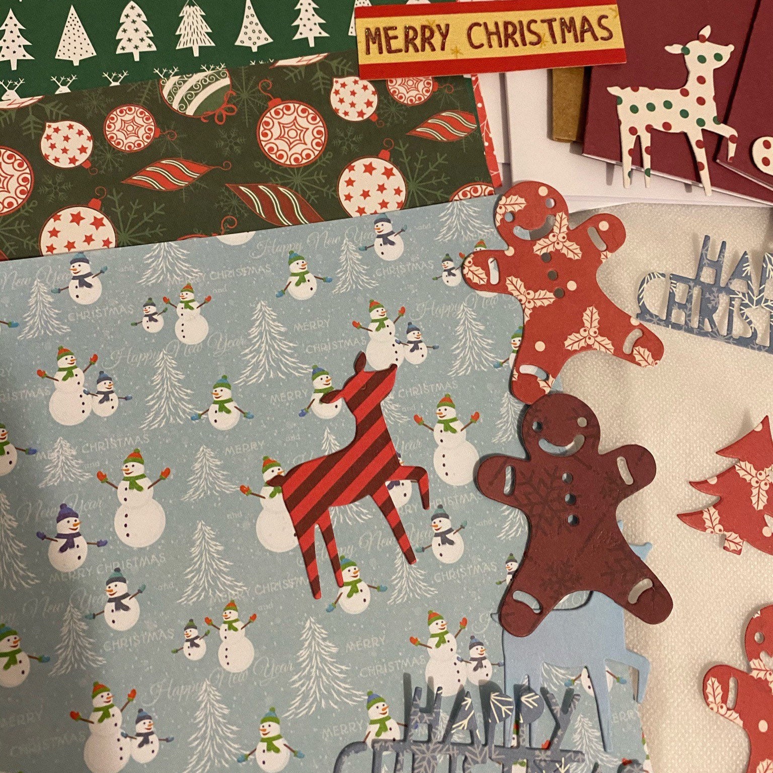 Card making kit DIY Christmas craft kit Christmas card pack | Etsy