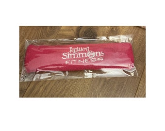Vintage Richard Simmons Exercise Fitness Sweat Head Bands NIP Pink Sweatin