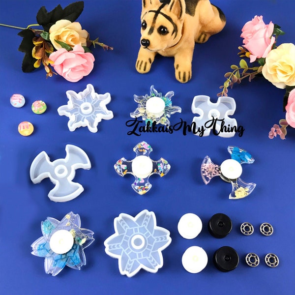 Silicone Mold for Resin Fidget Spinner Mold, Classical Finger Game Resin Molds, Stress Relief Triple Relax Gift, DIY Personalize Fidget Toy