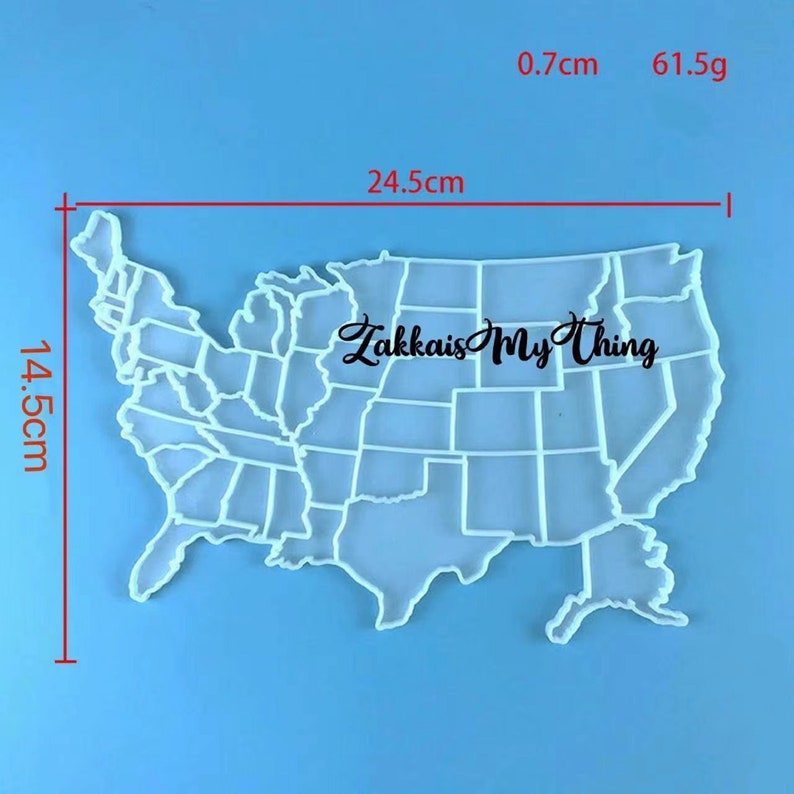 USA Map Silicone Mold Resin Clay USA Map Puzzle Resin Mold Etsy