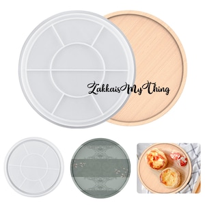 Large Round Plate Mold Resin Clay, Rolling Tray Mold, Jewelry Holder Resin Molds, Dish Plate Silicon Mould, DIY Epoxy Round Plate Resin Mold