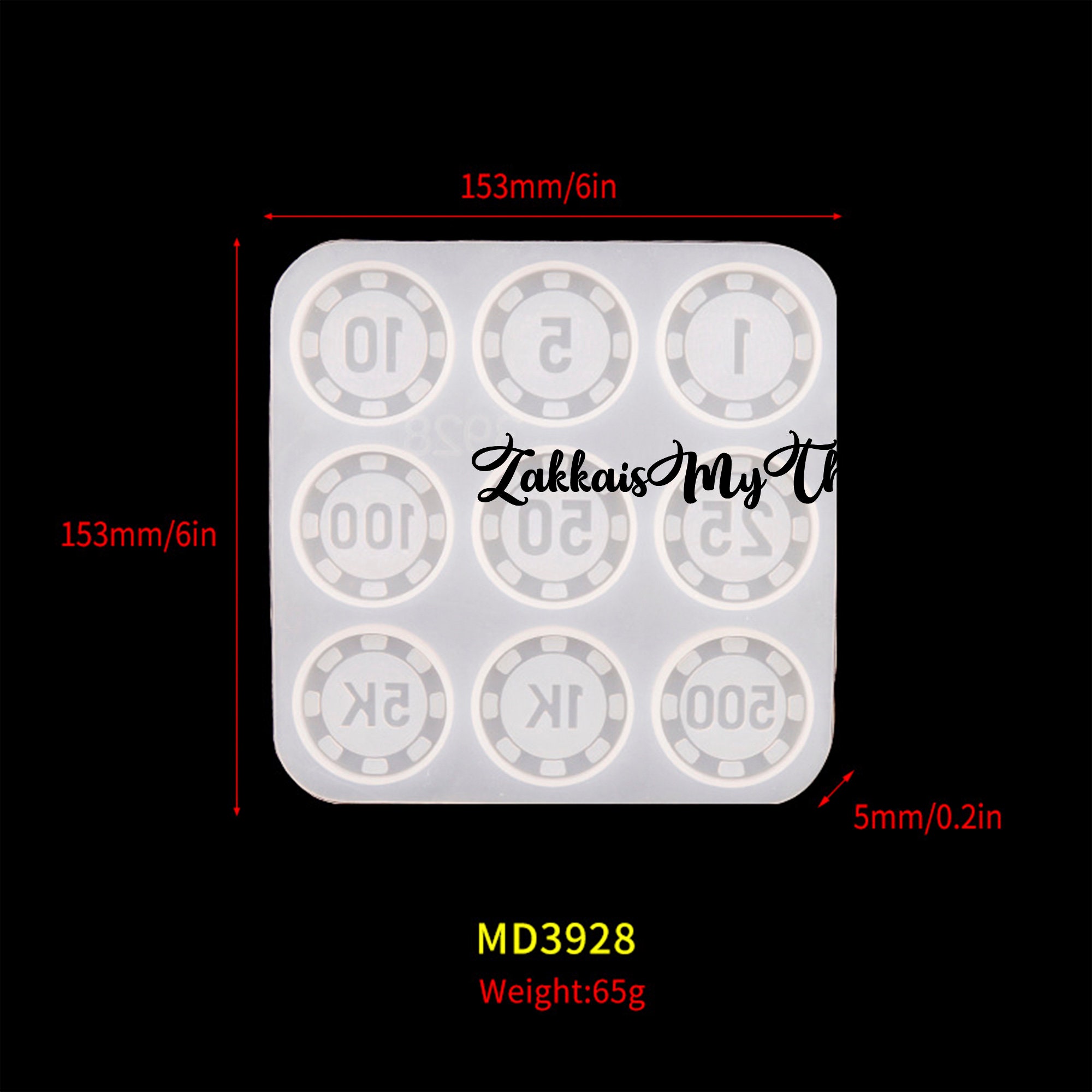 Resin Molds Poker Chips Mold Silicone Mold Resin Bargaining Etsy