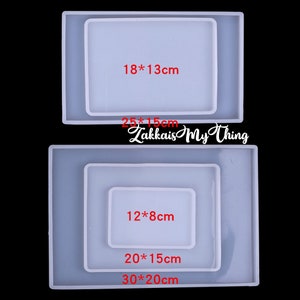 Rolling Tray Mold Resin, Rectangle Resin Mold, Rectangle Silicone Mold for Tray, Coaster Molds, Art Tray Molds, DIY Epoxy UV Tray Resin Mold