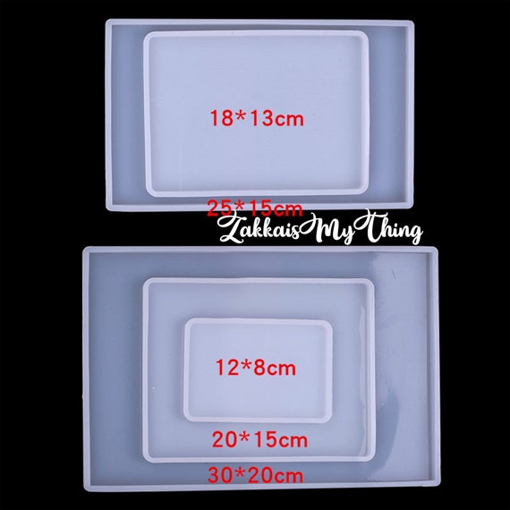 Silicone Tray Molds,Tray Molds for Epoxy Resin,Rectangle Resin