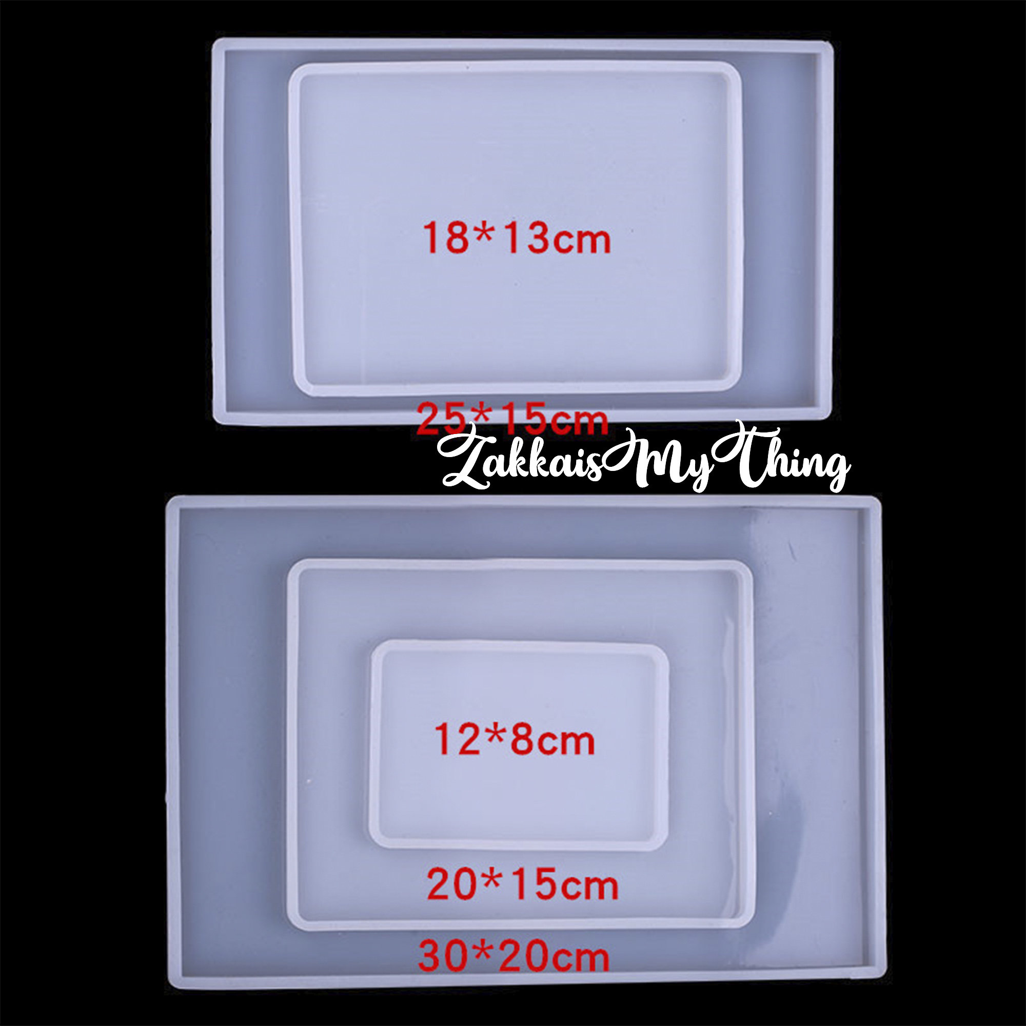 Rolling tray mold rectangular round edges for resin – We Sub'N