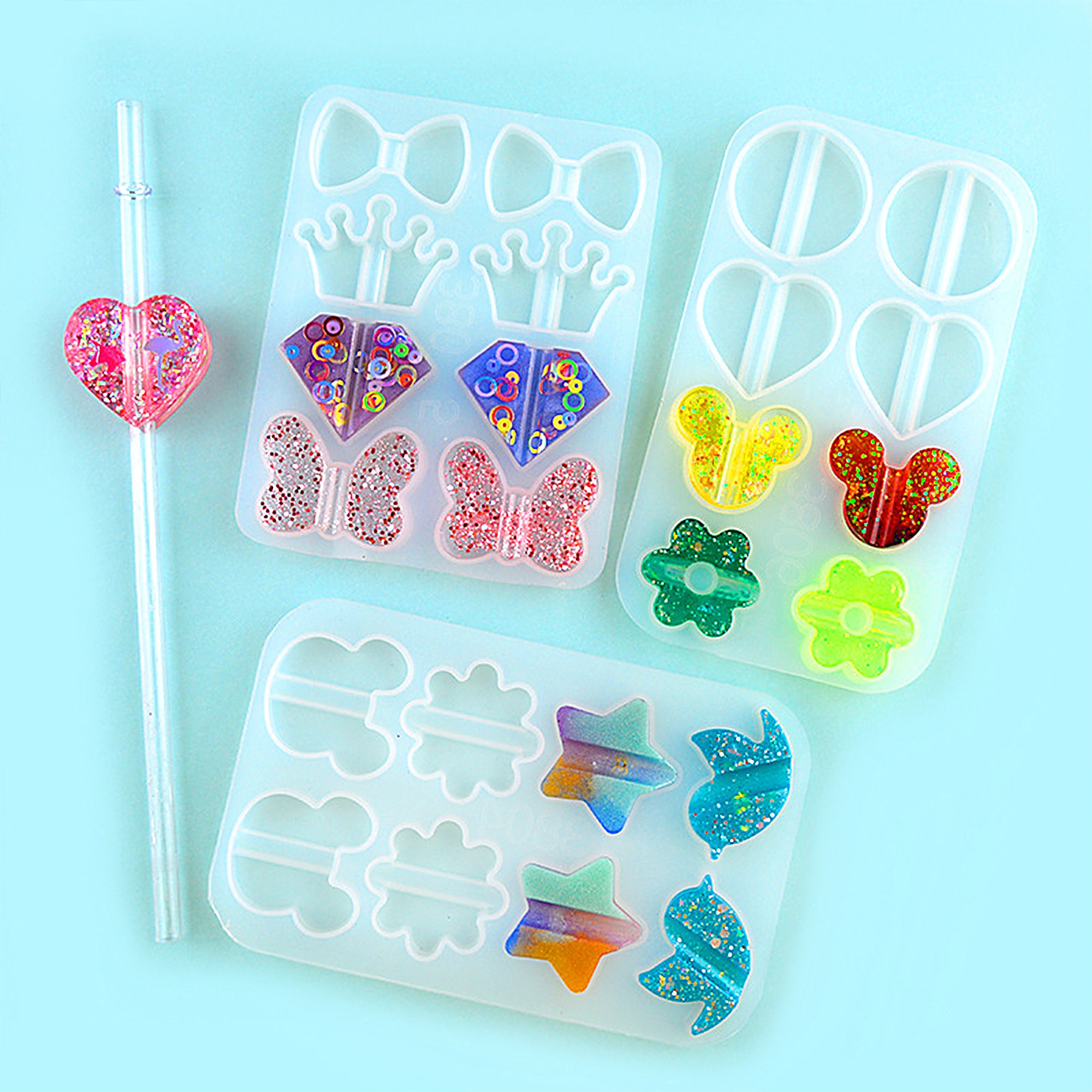 1pcs Fire straw topper charms pvc soft 6-8 mm mold silicone mold straw  toppers - AliExpress