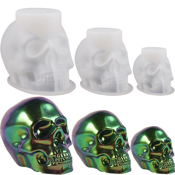 Skull Resin Molds, Skull Resin Mould, Skull Silicone Mold for Resin Candle plaster, Skull Jewelry Molds DIY Epoxy Skull Resin Mold Craft Art