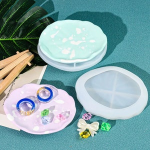 Lotus leaf dish Resin Molds, Jewelry Holder Molds, DIY Epoxy Dish plate molds, Lotus leaf dish Silicone Mold Resin gesso gypsum Clay Craft