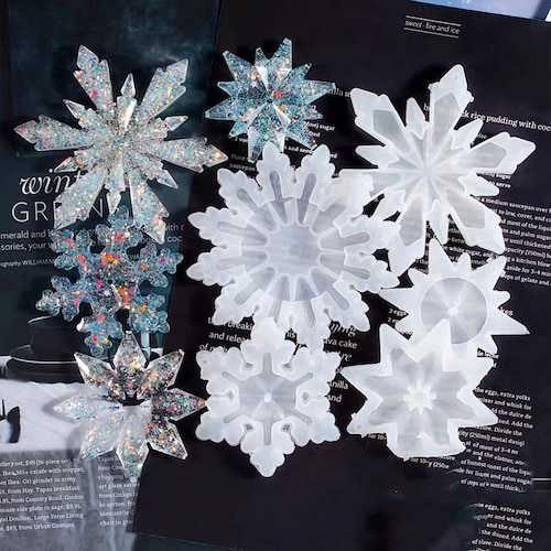 Schneeflocke Harz Formen, Schneeflocke Silikonform Harz, Schneeflocke Anhänger Formen, Weihnachtsbaum Dekoration Form, DIY Epoxy Schneeflocke Schlüsselbund Form