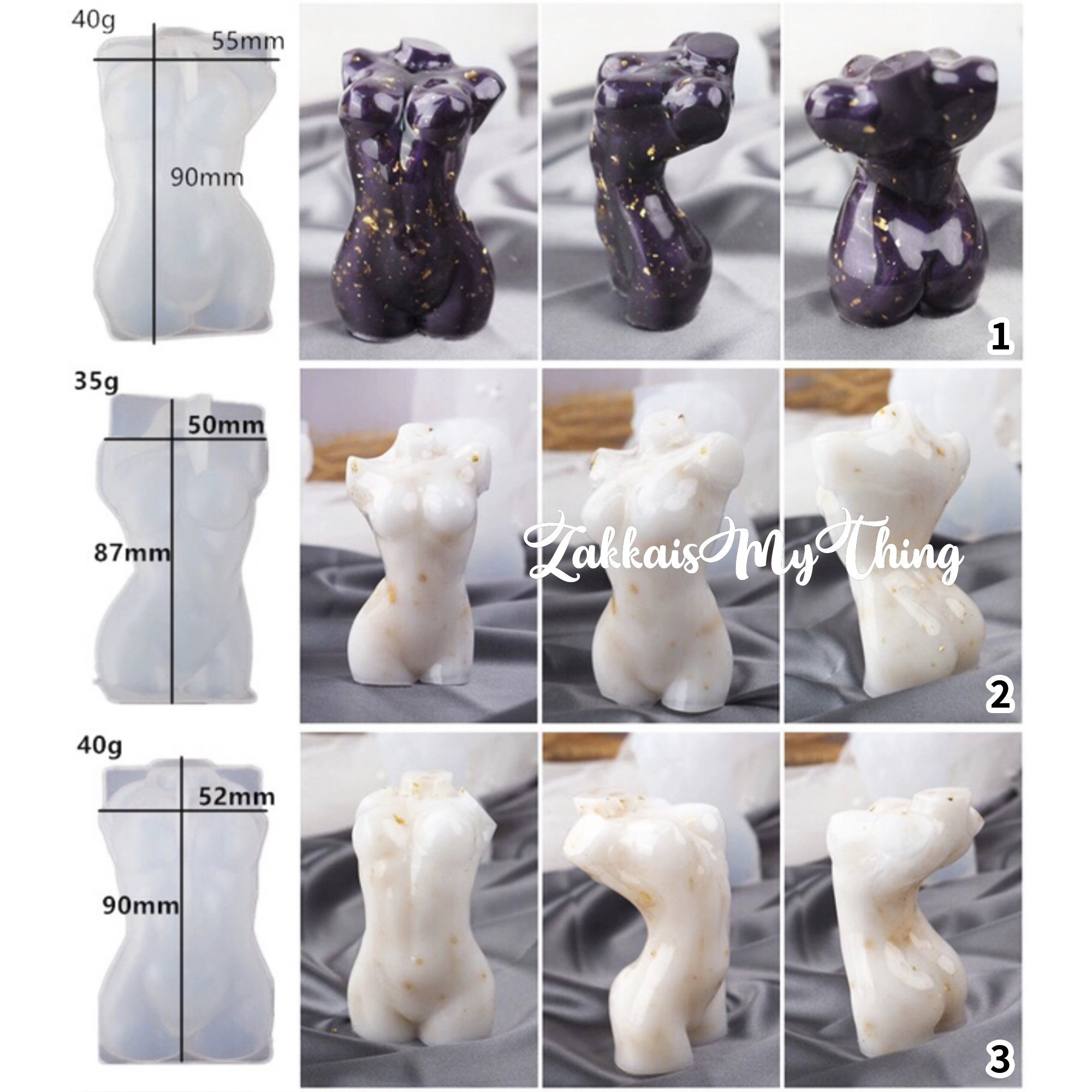 Silicone Body Mold for ResinBody Shape MoldGoddess Female Etsy