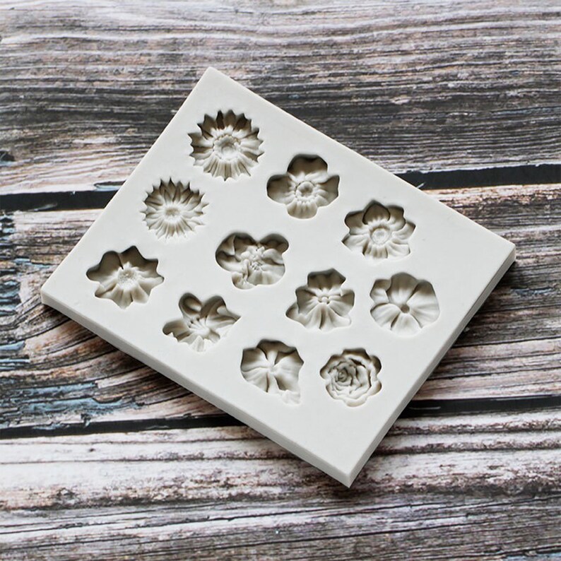Mini Flowers Silicone MoldFondant Flowers Silicone MoldResin Etsy