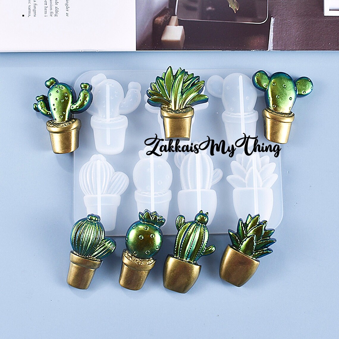 Cactus Mold Resin Clay CandleCactus Resin MoldsPotted Plants Etsy