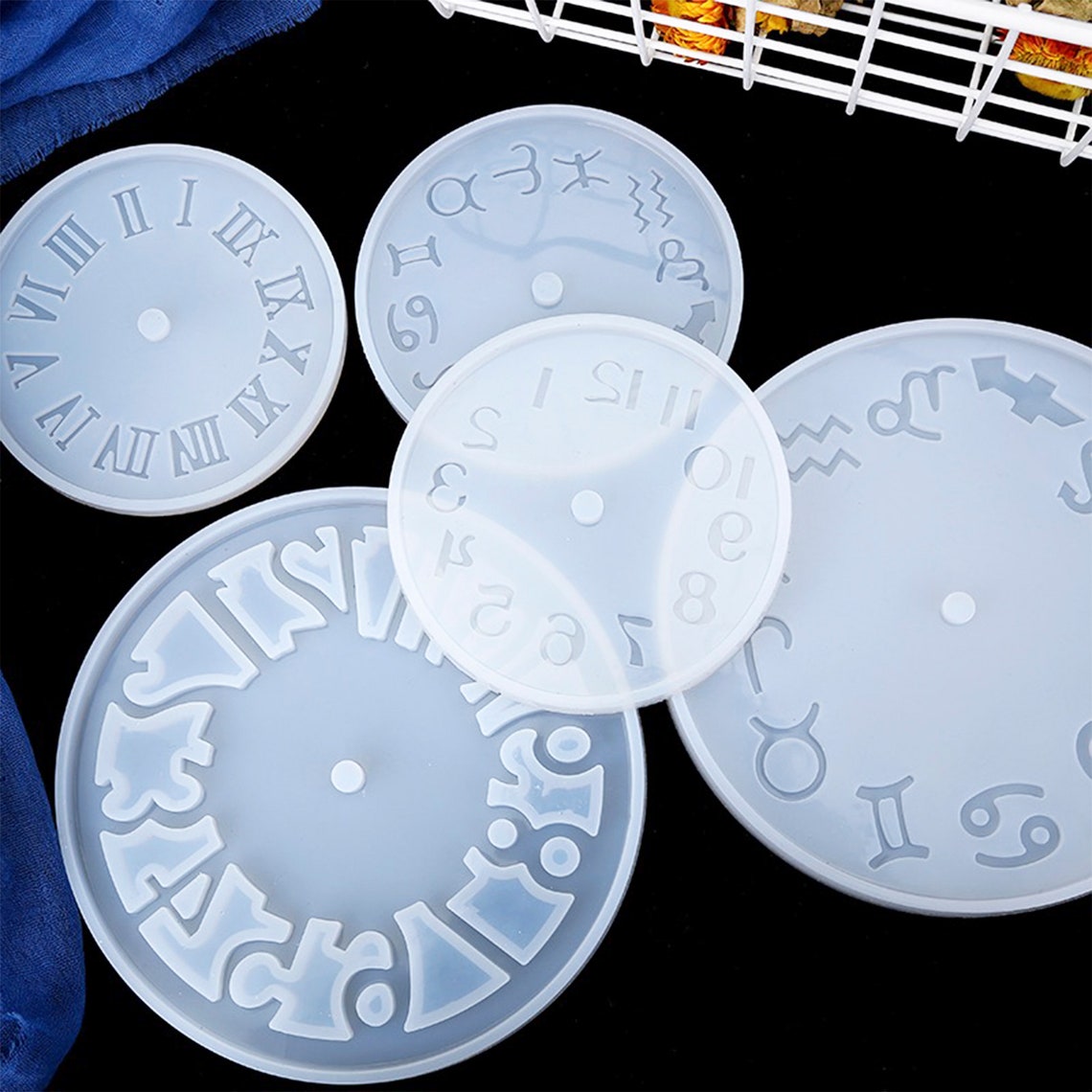 7 Styles Clock Mold Resin Small Clock Silicone Mold Classic Etsy