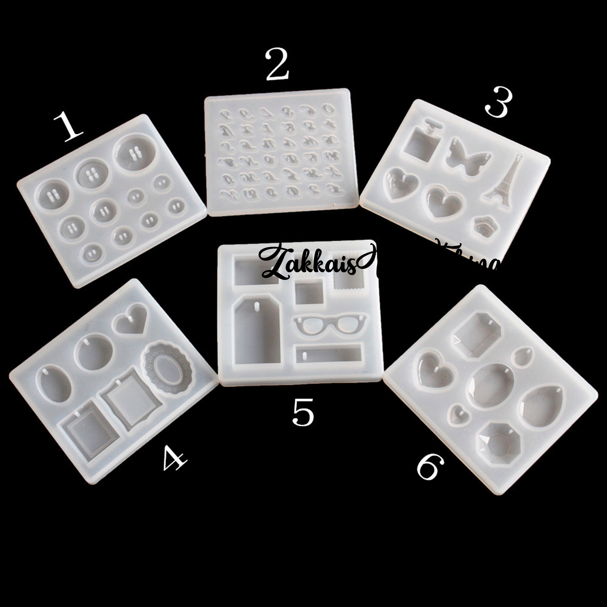 Earring Resin Mold Pendant Resin Molds Mini Letter Molds Etsy UK