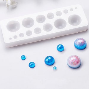 Silicone Mold for Half Ball,Sphere Resin Molds,Ball Silicone Mold for Jewelry Making,Handmade Crystal Epoxy UV Resin Mold,Shiny Mold