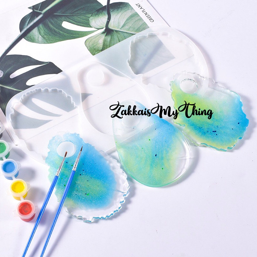 Paint Palette Resin Mold, Make up Plate Silicone Mold for Resin, Single
