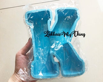 Jumbo Alphabet Silicone Mold, 6 inch Resin Letter Mold