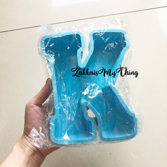 6 inches Large Letter Silicone Mold, Alphabet Resin Mold