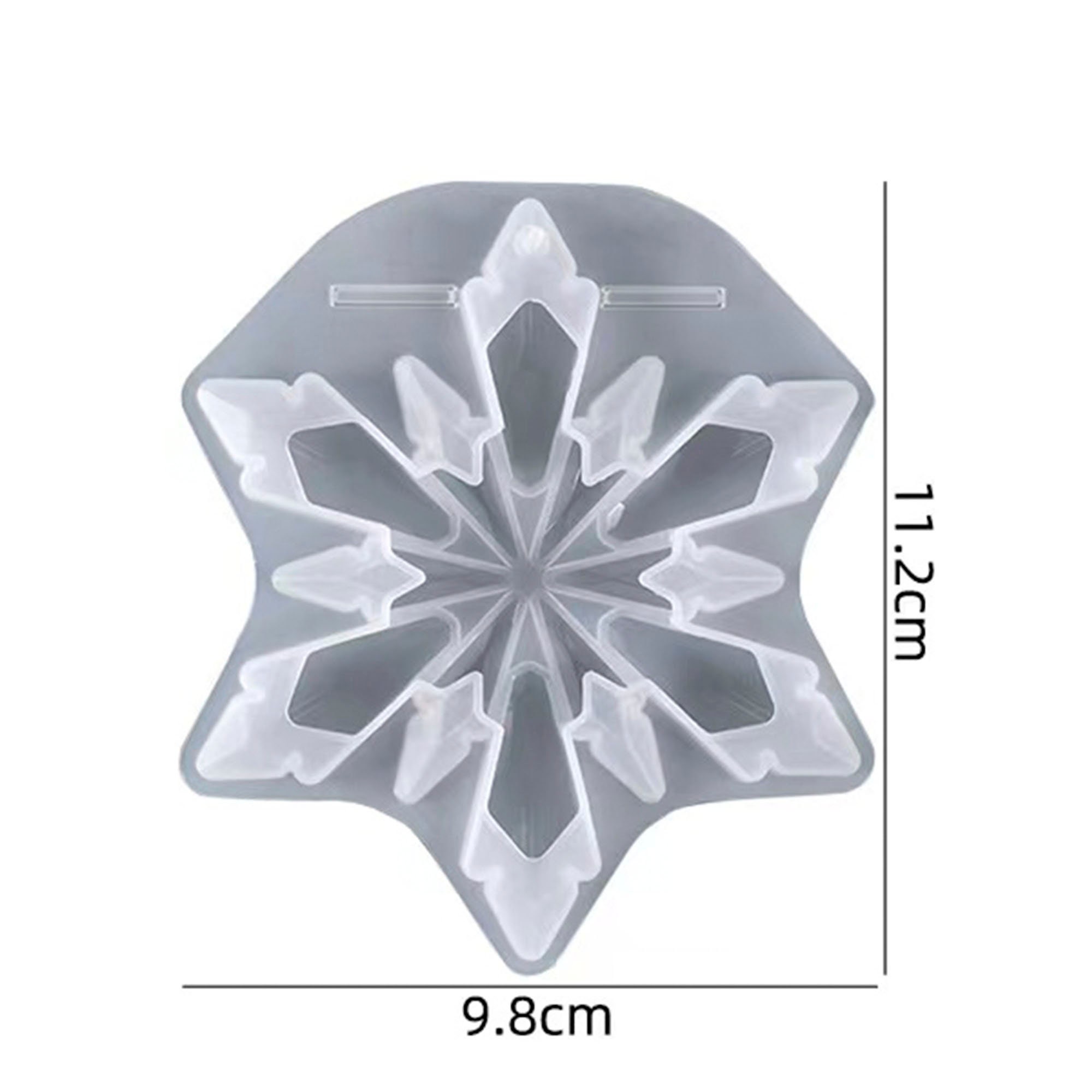 3D Snowflakes Clear Silicone Mold Snowflake Mold, Christmas Decoden, Resin Cabochon Mold, Winter Embellishments