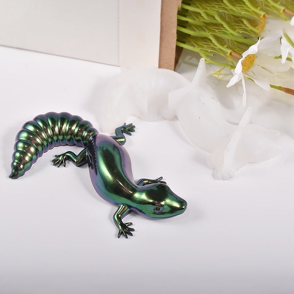 Lizard Mold Resin, Lizard Resin Molds, Lizard Silicone Mold for Resin, Lizard Keychain Resin Mold, DIY Epoxy Lizard Tag Mold Craft Art