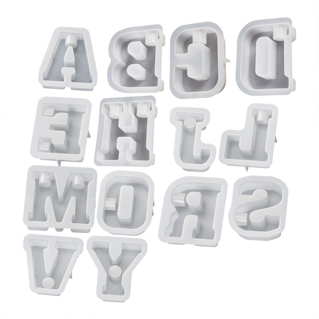 Letter Candle Holder Silicone Mold for Resin Clay Cement Gypsum