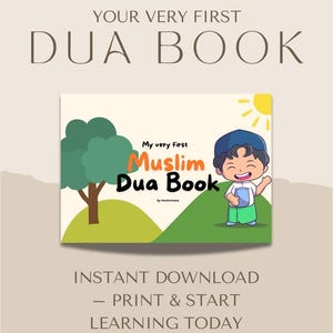 My Very First Muslim Dua Book – Islamic Activity Book for Kids | Printable Learning Book | Dua Coloring and Activity Worksheets