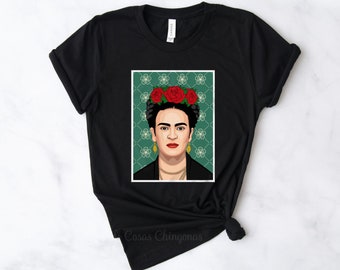 Frida Shirt, Frida Kahlo T-Shirt, Frida Women's Unisex Tee, Black Frida Kahlo Top S M L XL