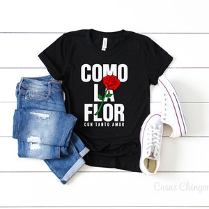 Selena Quintanilla Shirt, Como La Flor T-Shirt, Selena Women&#39;s Unisex Fit Top, Black Selena Tee S M L XL 2XL