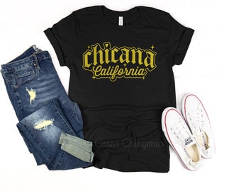 Chicanas Shirt, Black Chicana Top, Chicana Women's T-Shirt, Chica Style Outfit, Unisex Fitting Shirt