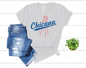 Chicana Shirt, Chicana Baseball T-Shirt, Chicana White Top, Unisex Fit Chicana T Shirt S M L XL 2XL