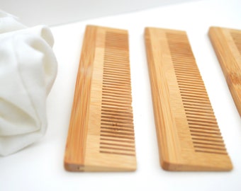 Natural Bamboo Comb, Plastic Free and Zero Waste