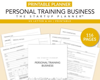 Personal Training Business | The Startup Planner | Printable | Personal Trainer | Fitness Coach | A4 | Letter | Instant Download