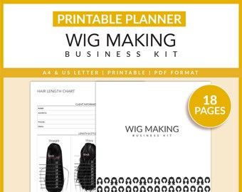 Wig Making Business Kit | Printable | Hair Business | Wigs Order Form | Measurement Guide | Extensions | Beauty Industry | A4 | Letter