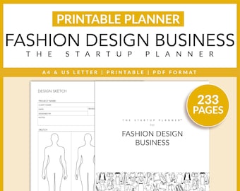 Fashion Design Business | The Startup Planner | Printable | Fabric Swatches | Sewing Patterns | Project Planner | Color Palettes A4 | Letter