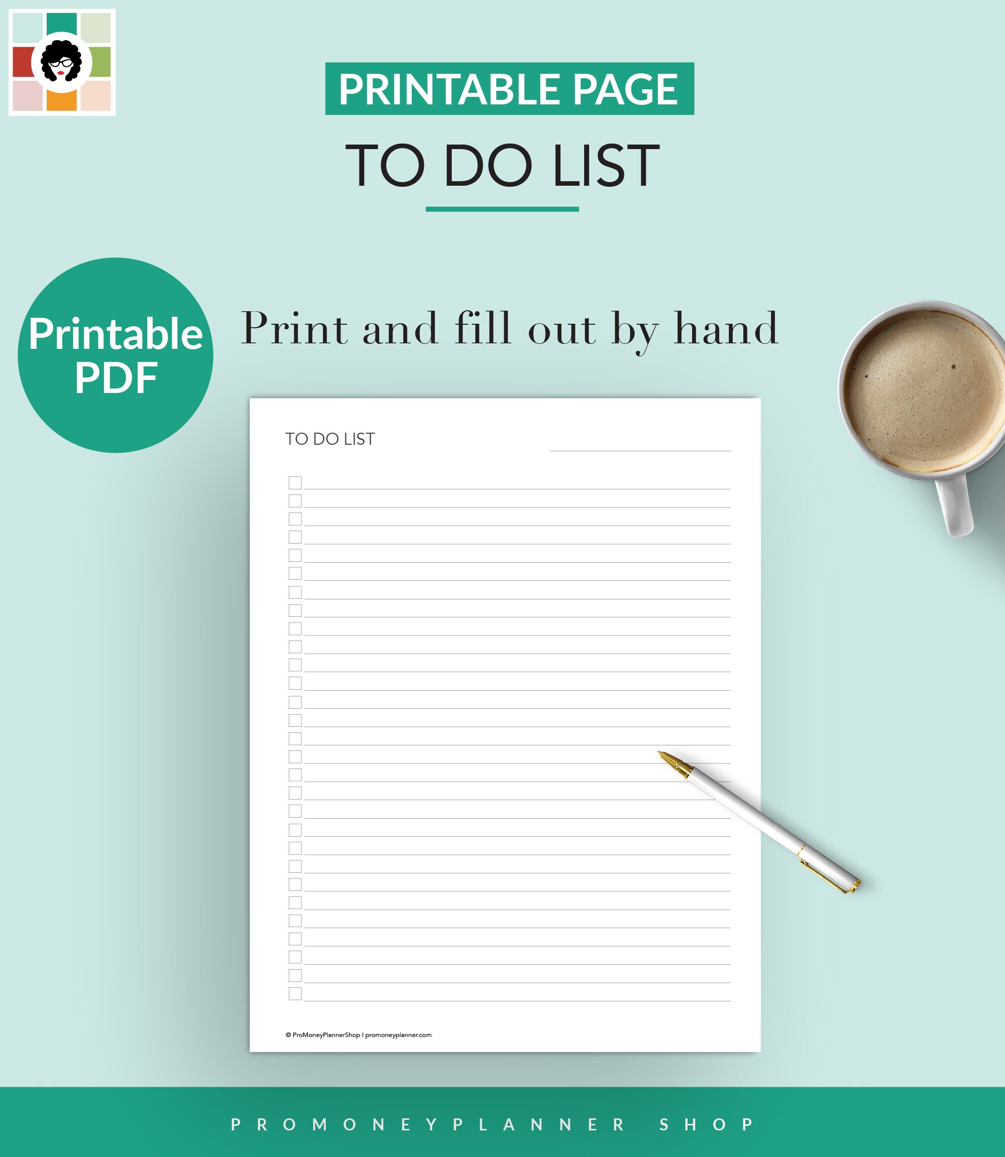 To Do List | Printable | PDF | US Letter | A4 | A5 | Instant Download ...