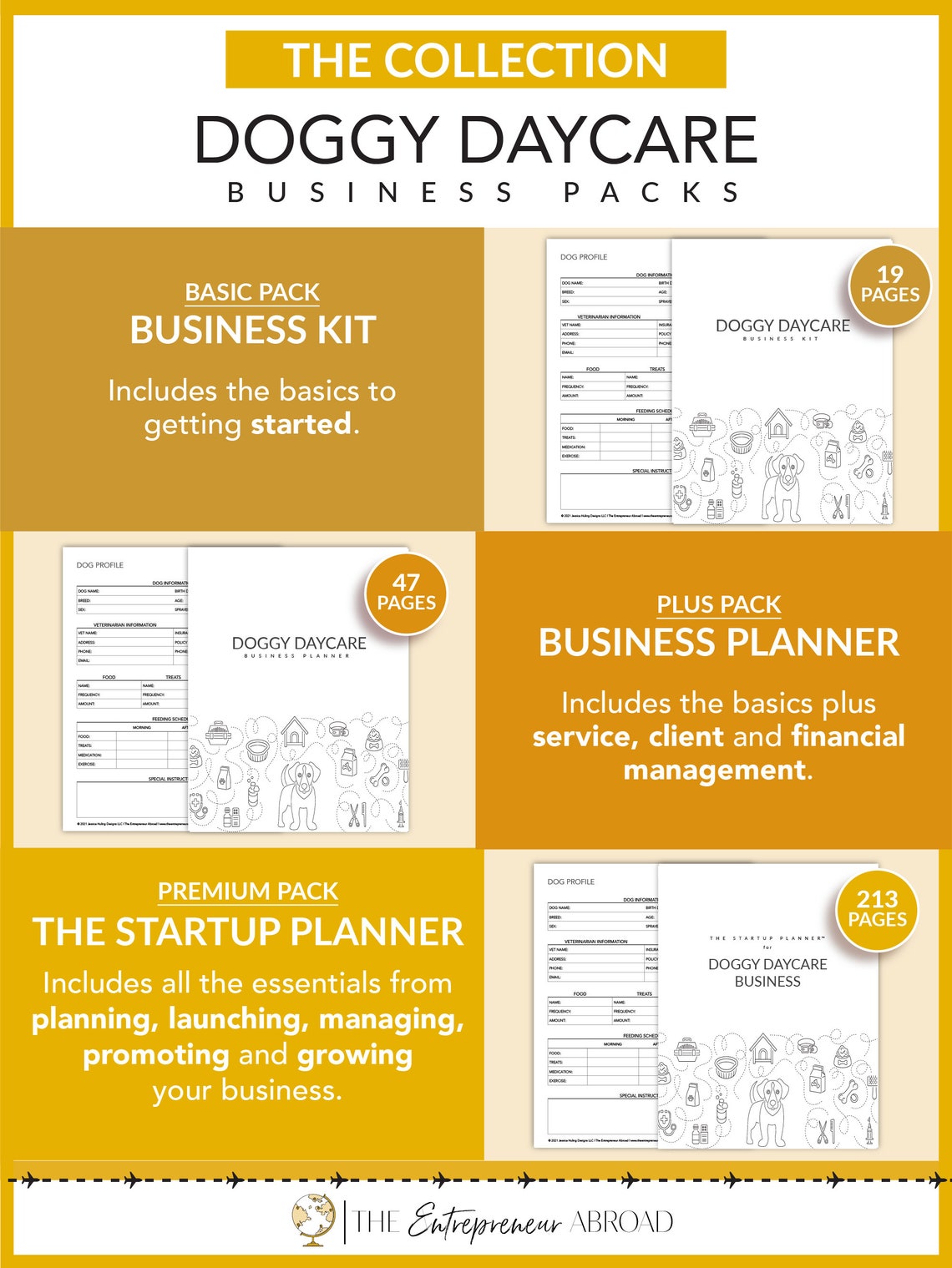 Doggy Daycare Business Planner Printable Home Dog Daycare Etsy